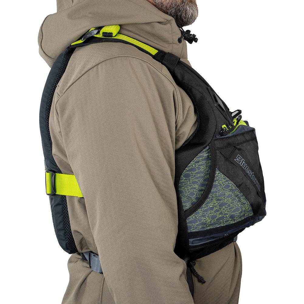 Bluestorm Motive Kayak Fishing Vest - Hi-Vis - S/M [BS-248-HVS-S/M] - Twin Screws Marine Service