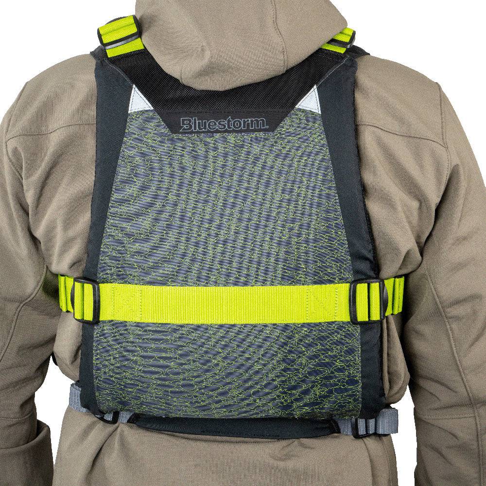 Bluestorm Motive Kayak Fishing Vest - Hi-Vis - S/M [BS-248-HVS-S/M] - Twin Screws Marine Service