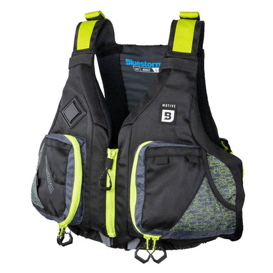 Bluestorm Motive Kayak Fishing Vest - Hi-Vis - L/XL [BS-248-HVS-L/XL] - Twin Screws Marine Service