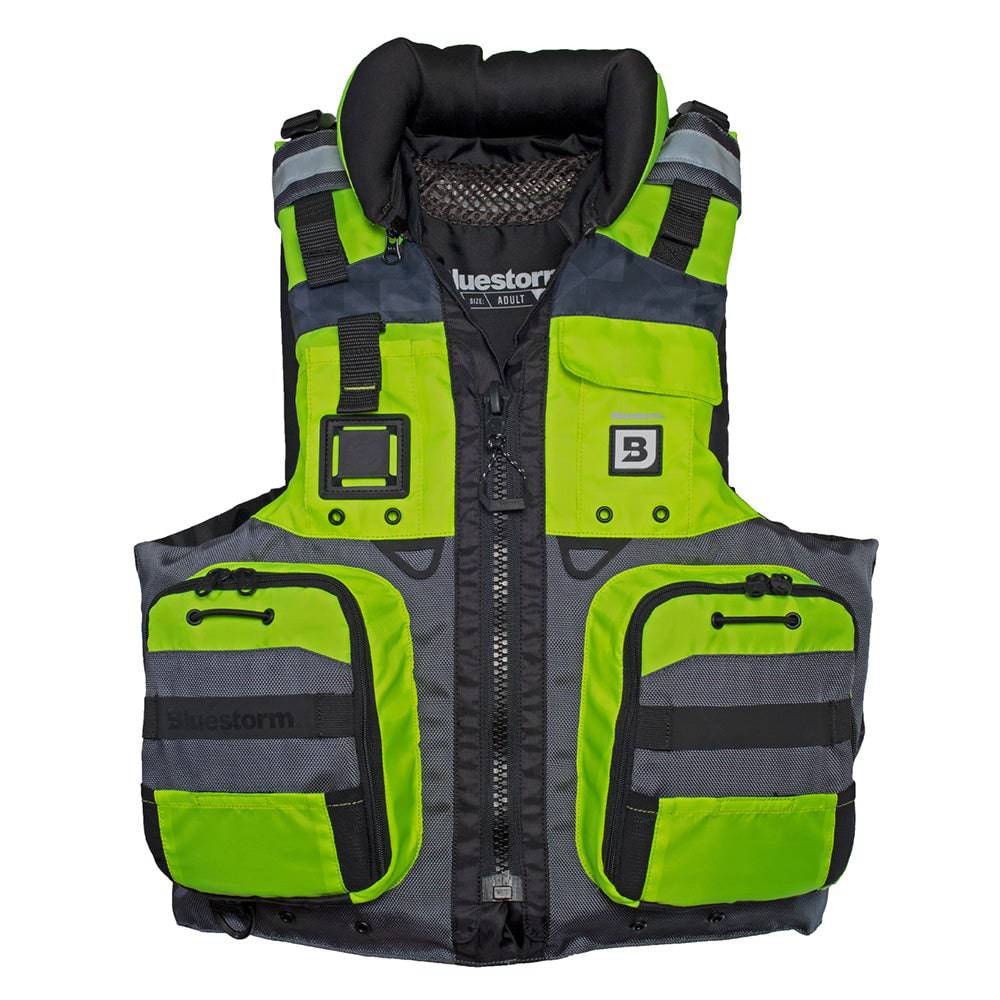 Bluestorm Classic Adult Fishing Life Jacket - Hi-Vis - S/M [BS-70B-HVS-S/M] - Twin Screws Marine Service