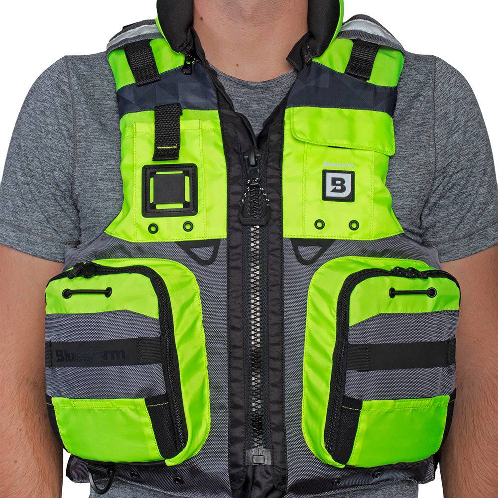 Bluestorm Classic Adult Fishing Life Jacket - Hi-Vis - S/M [BS-70B-HVS-S/M] - Twin Screws Marine Service