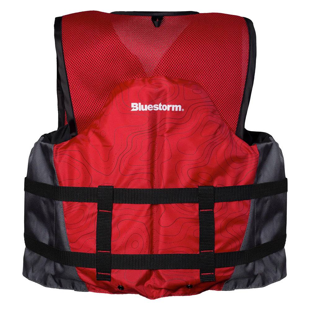 Bluestorm Sportsman Adult Mesh Fishing Life Jacket - Nitro Red - 2XL/3XL [BS-105-FDC-2/3X] - Twin Screws Marine Service