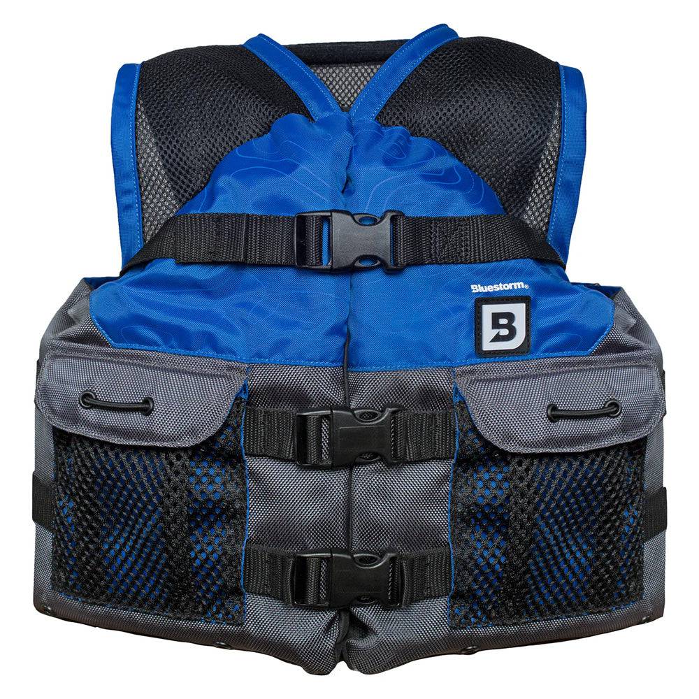 Bluestorm Sportsman Youth Mesh Fishing Life Jacket - Deep Blue [BS-105-NAV-Y] - Twin Screws Marine Service