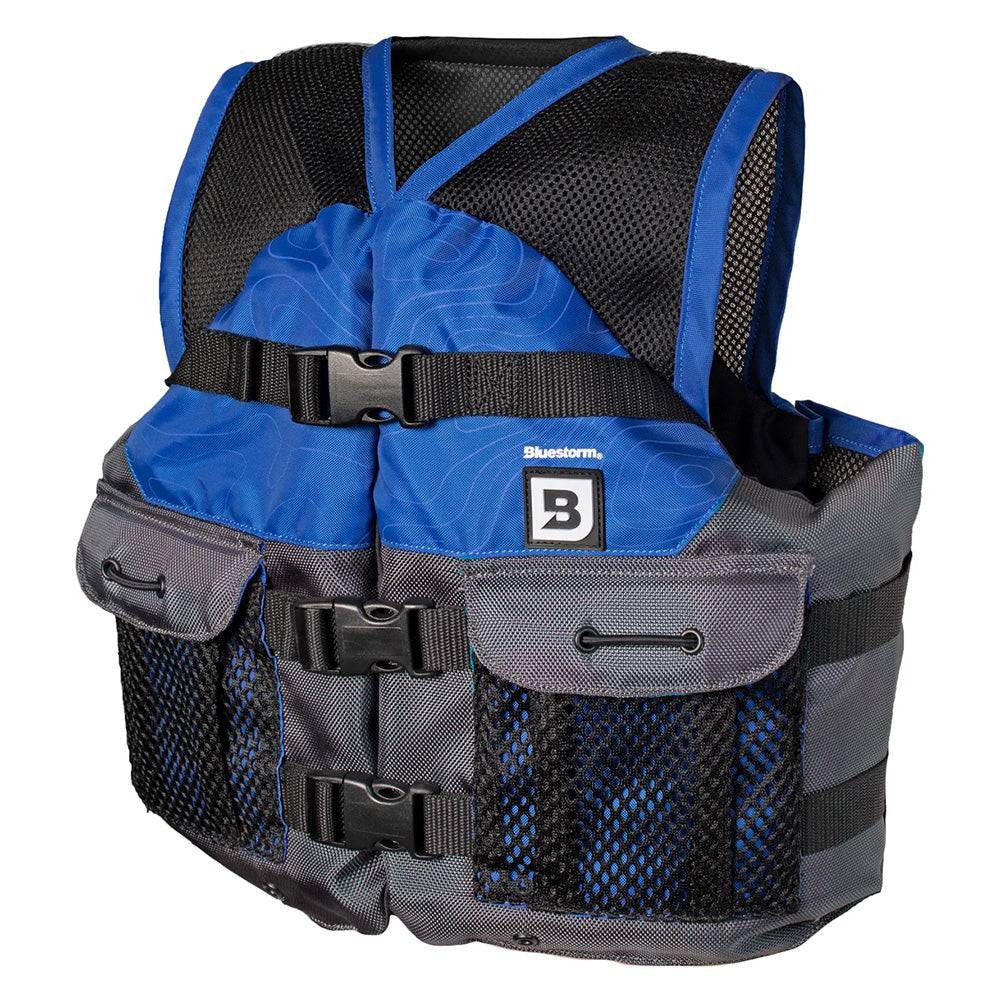 Bluestorm Sportsman Youth Mesh Fishing Life Jacket - Deep Blue [BS-105-NAV-Y] - Twin Screws Marine Service