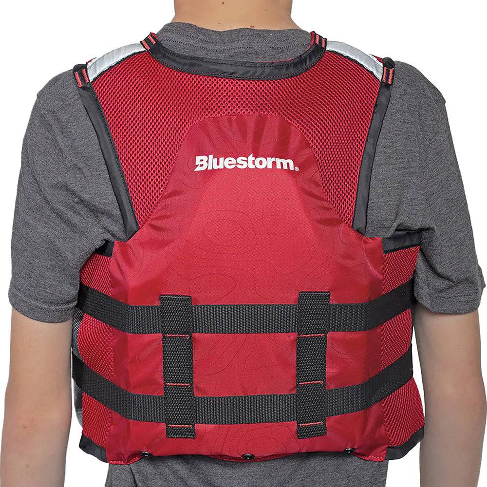 Bluestorm Sportsman Youth Mesh Fishing Life Jacket - Nitro Red [BS-105-RED-Y] - Twin Screws Marine Service