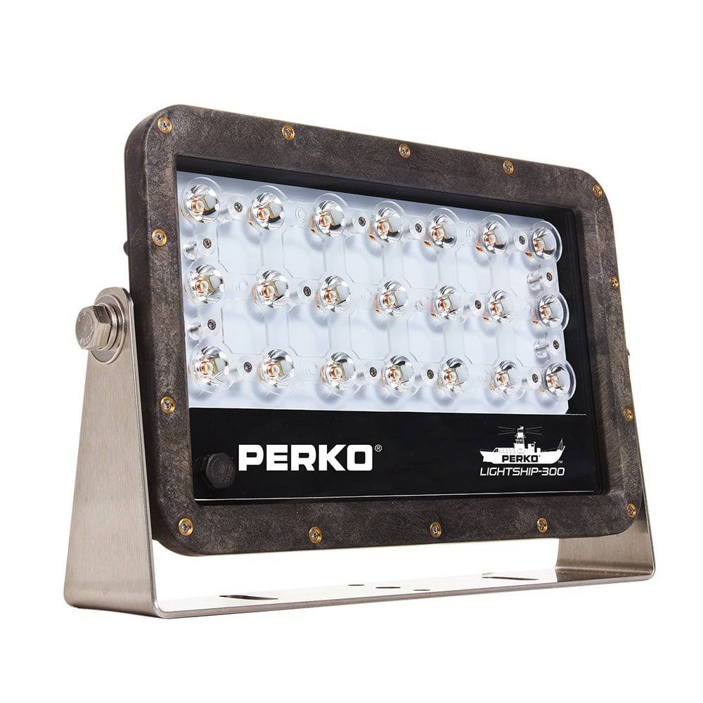 Perko Lightship 100 LED High Performance Floodlight - 12/24V - Black [1643100F0B] - Twin Screws Marine Service
