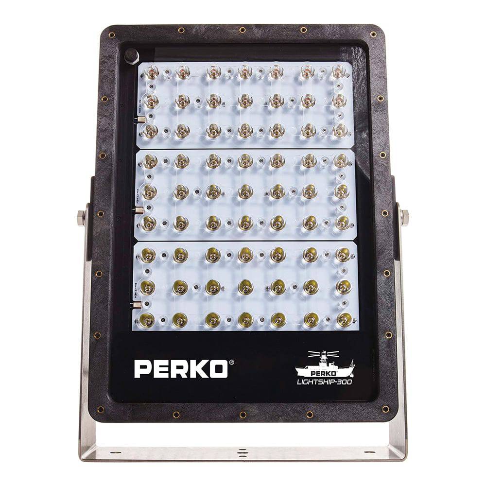 Perko Lightship 300 LED High Performance Spotlight - 12/24V - Black [1643300S0B] - Twin Screws Marine Service