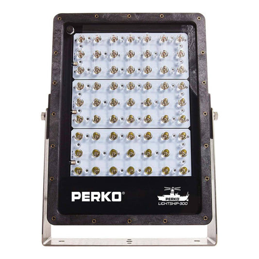 Perko Lightship 300 LED High Performance Spotlight - 12/24V - Black [1643300S0B] - Twin Screws Marine Service