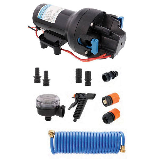 Jabsco HotShot HD5 Heavy Duty Washdown Pump Kit w/25' HoseCoil - 12V - 5GPM - 70PSI [P501J-119N-4A] - Twin Screws Marine Service