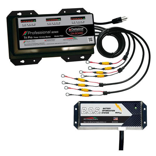 Dual Pro PS3 3 Bank Battery Charger w/2 Bank B.O.S. [PS3/BOS12V2] - Twin Screws Marine Service
