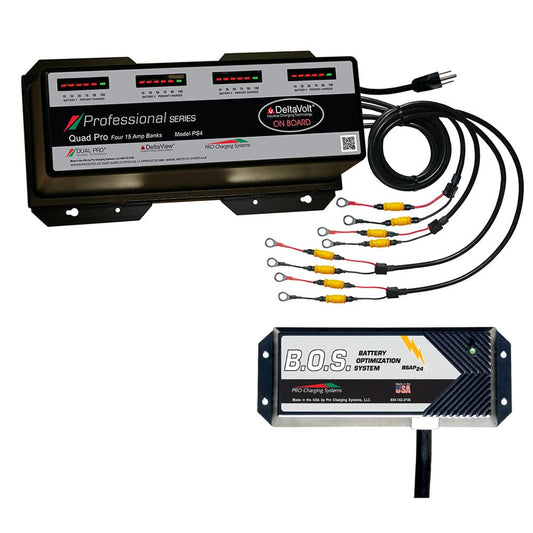 Dual Pro PS4 4 Bank Battery Charger w/3 Bank B.O.S. [PS4/BOS12V3] - Twin Screws Marine Service