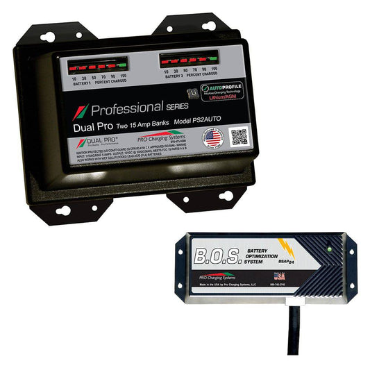 Dual Pro PS2 Auto 2 Bank Battery Charger w/2 Bank B.O.S. [PS2AUTO/BOS12V2] - Twin Screws Marine Service