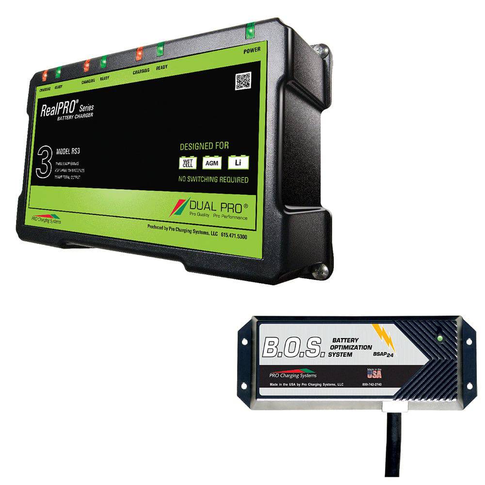 Dual Pro RS3 3 Bank Battery Charger w/2 Bank B.O.S. [RS3/BOS12V2] - Twin Screws Marine Service