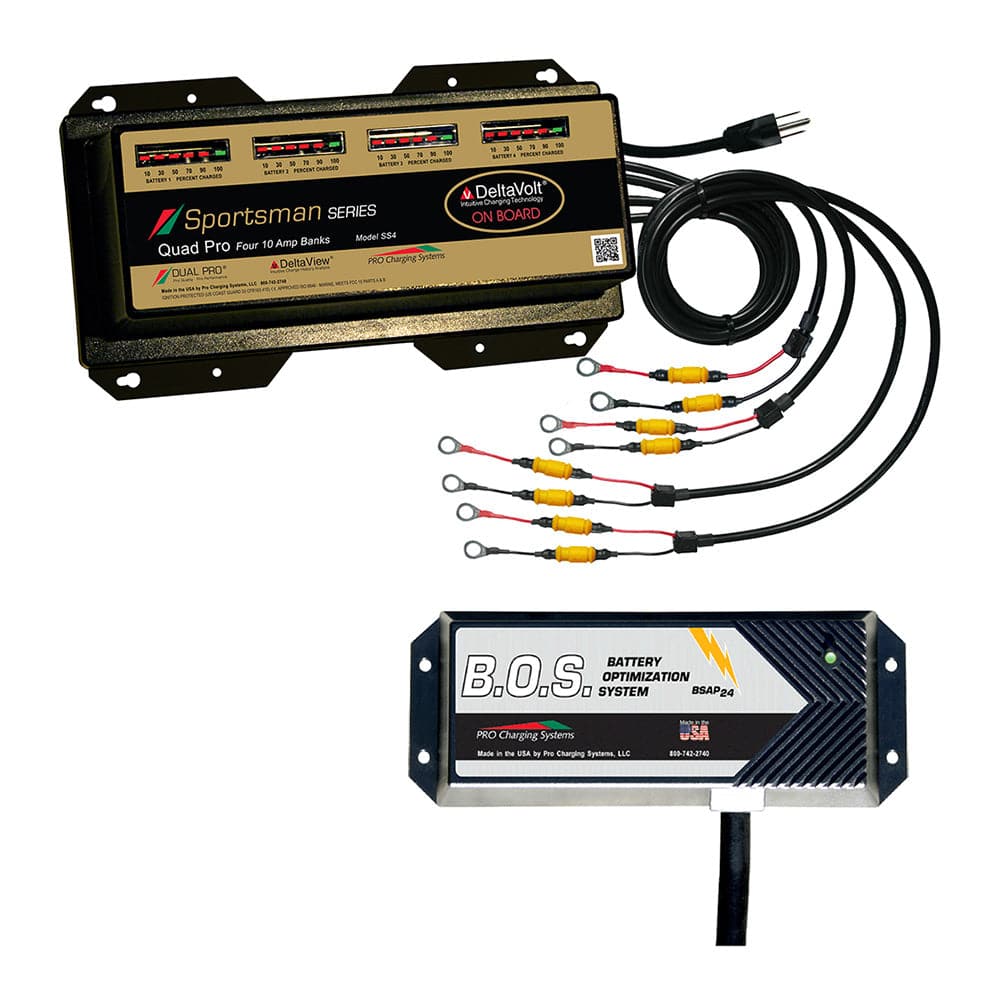 Dual Pro SS4 4 Bank Battery Charger w/2 Bank B.O.S. [SS4/BOS12V2] - Twin Screws Marine Service