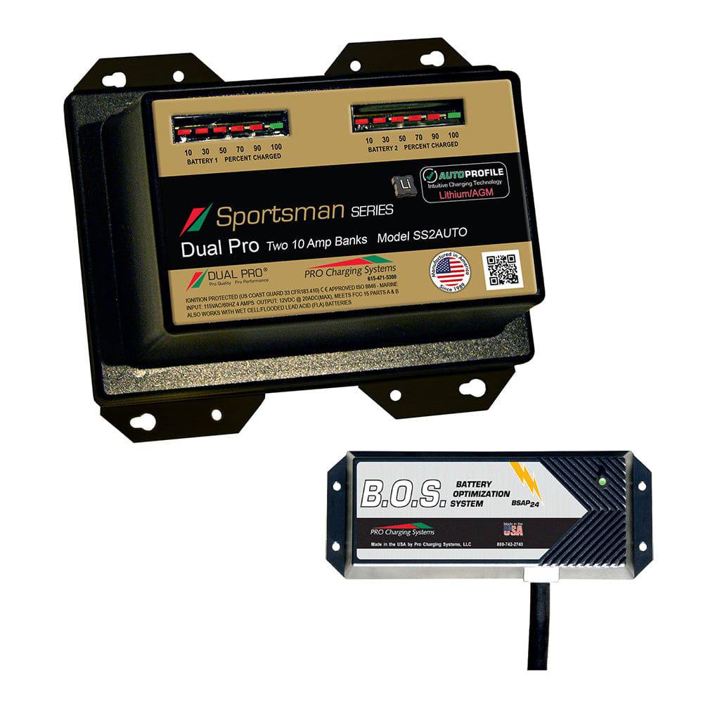 Dual Pro SS2 Auto 2 Bank Battery Charger w/2 Bank B.O.S. [SS2AUTO/BOS12V2] - Twin Screws Marine Service