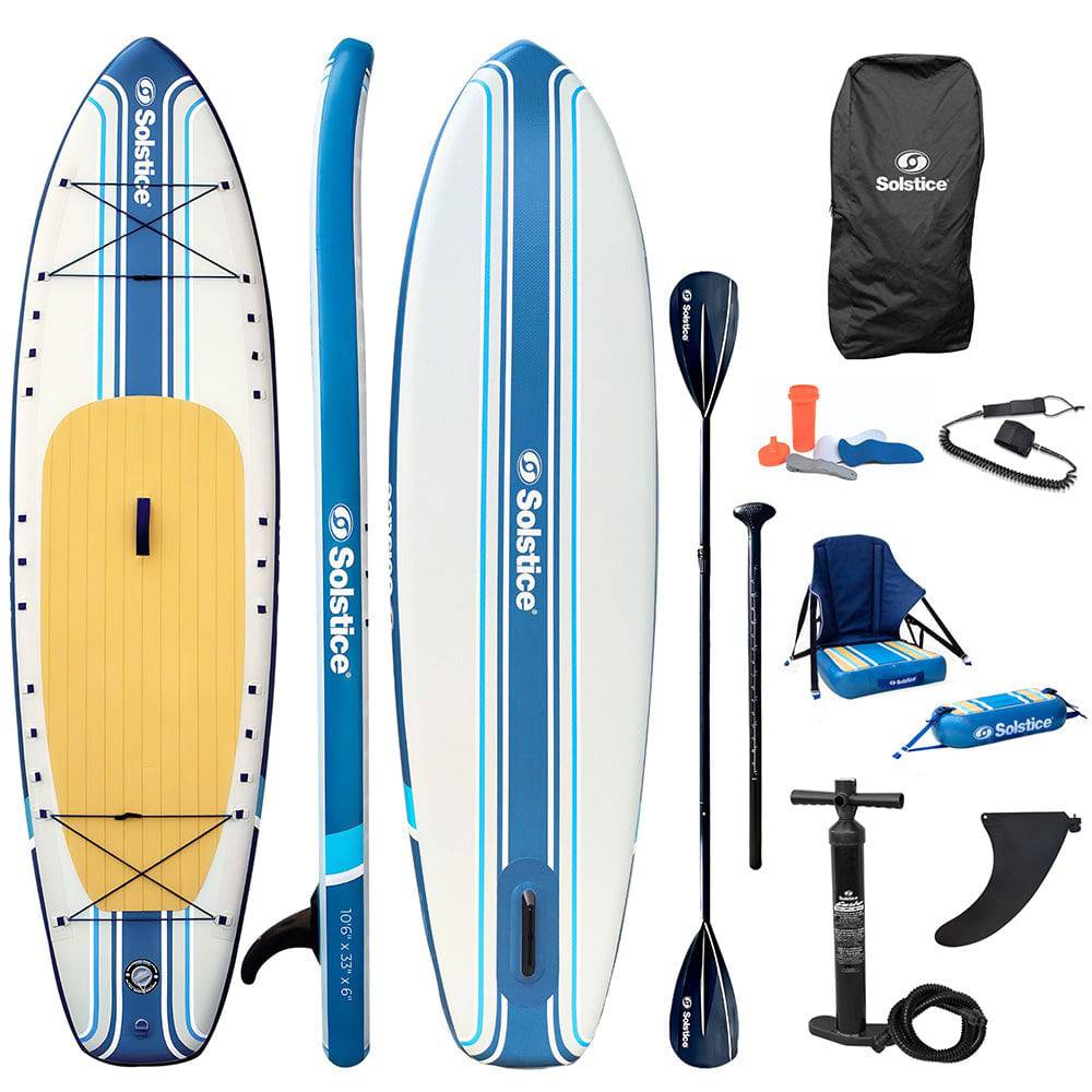 Soltice Watersports 10'6" Rambler Inflatable Stand-Up Paddleboard/Kayak 2-In-1 Kit w/Seat  Convertible Paddle - Blue [36200] - Twin Screws Marine Service