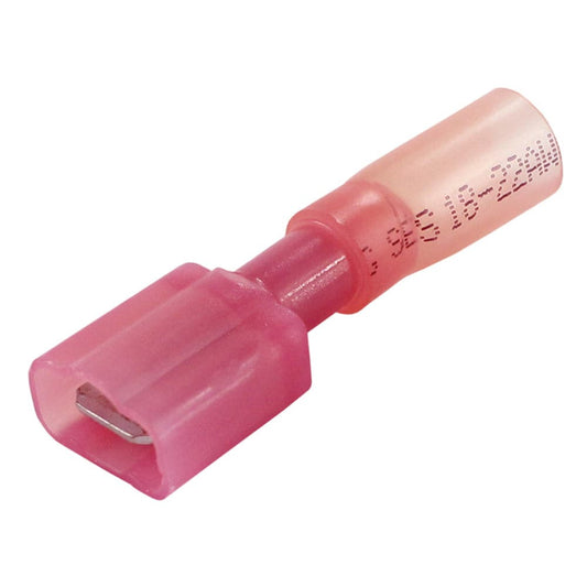 Pacer 22-18 AWG Fully-Insulated Male Disconnect Terminal - Red - 100 Pack [TDE18-250FIM-100] - Twin Screws Marine Service