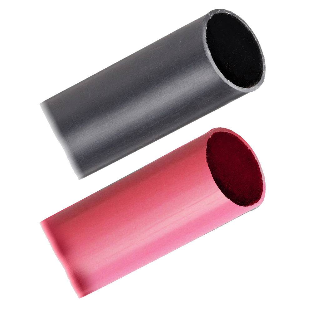 Pacer Battery Cable Heavy Wall Heat Shrink Tubing - 1" x 3" - Black/Red (2-Pieces Combo Pack) [BHW1-3BKRD] - Twin Screws Marine Service