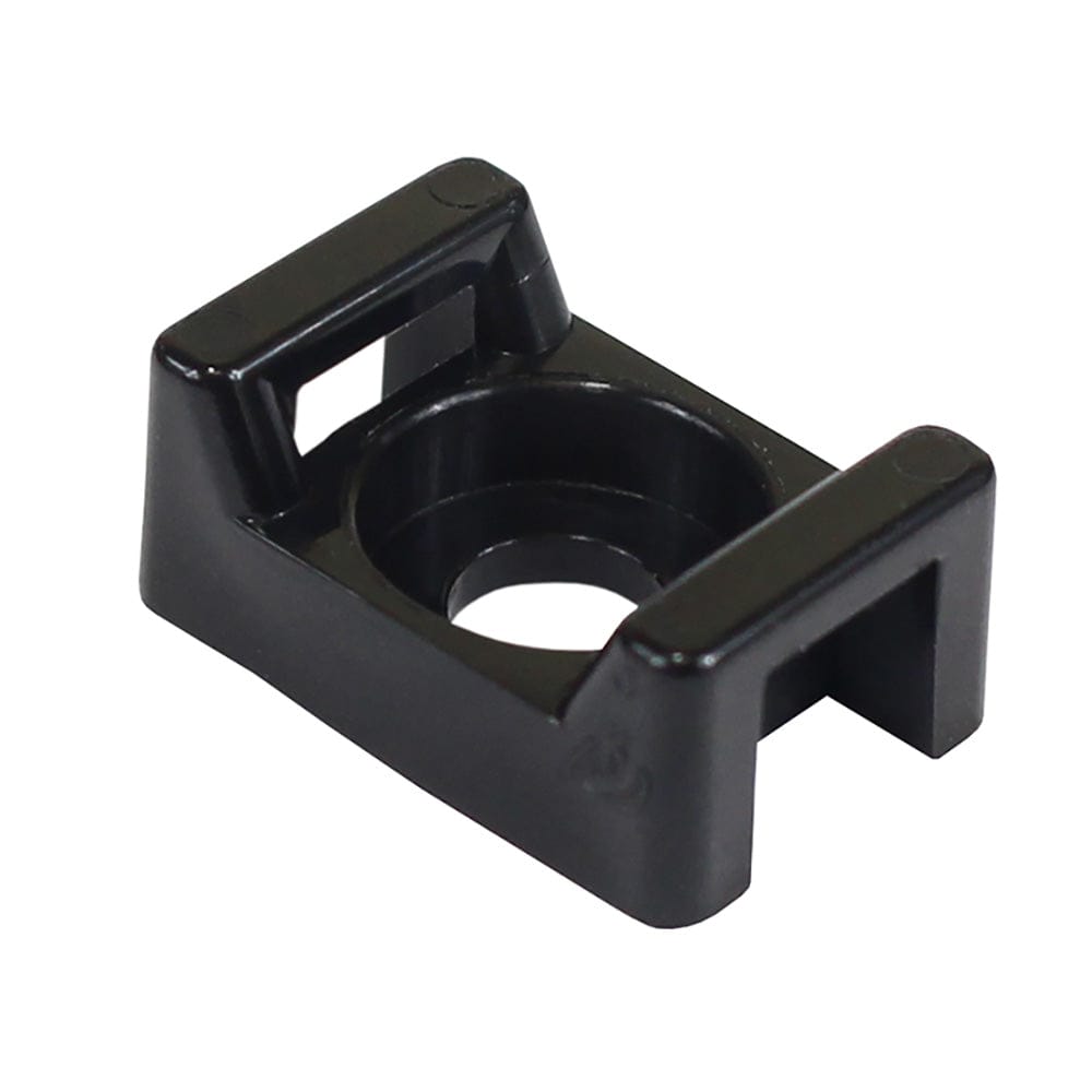 Pacer Screw Down Cable Tie Mount - #8 Screw Mount Method - Black - 100 Pack [CTM2S8BK-100] - Twin Screws Marine Service