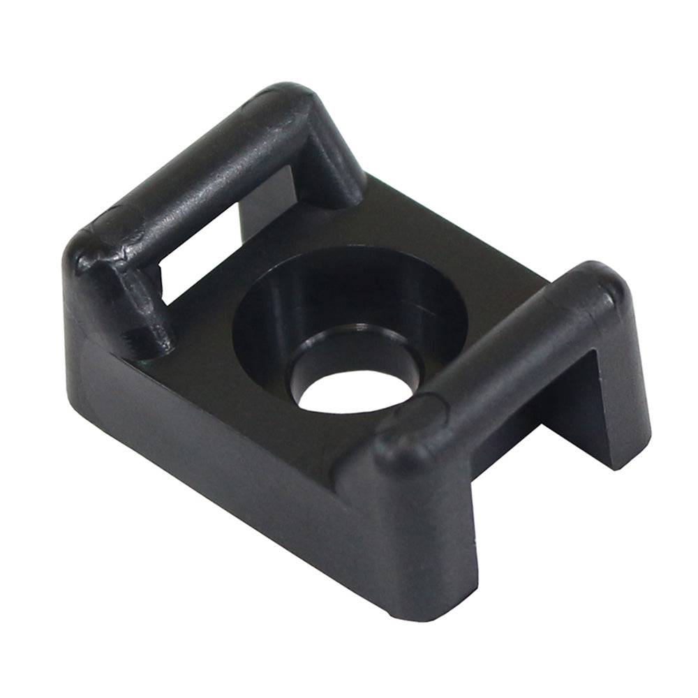 Pacer Screw Down Cable Tie Mount - #10 Screw Mount Method - Black - 100 Pack [CTM3S10BK-100] - Twin Screws Marine Service