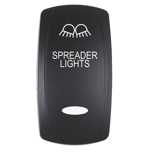 Pacer Actuator - 'SPREADER LIGHTS' f/V Series Contura Switches - Black - Laser Etched (Top/Bottom Light) [EV2LE-SPDR] - Twin Screws Marine Service