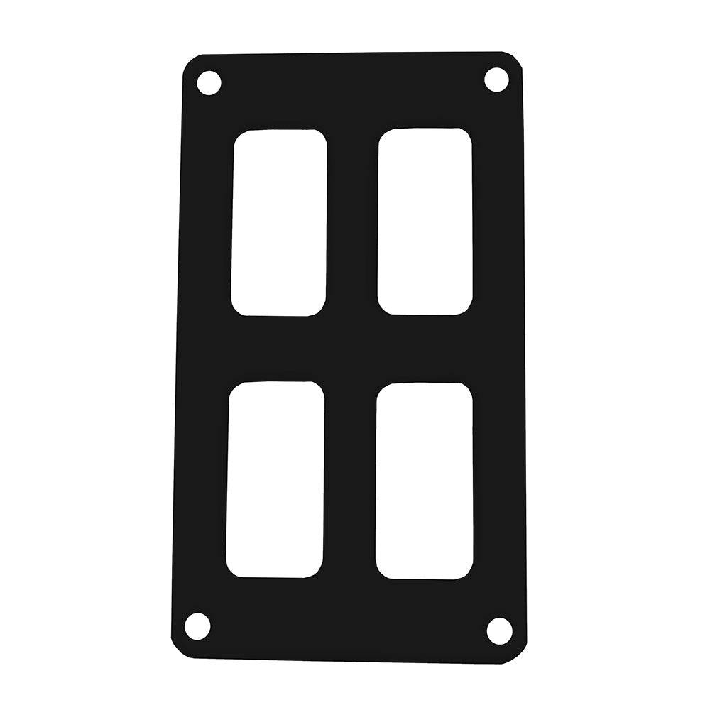 Pacer Switch Panel - 2 Switch  2 Row - 3" x 4.75" - Black Powder Coated Aluminum [PSC-22-BK] - Twin Screws Marine Service