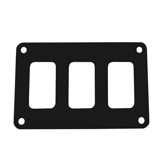 Pacer Switch Panel - 3 Switch  1 Row - 4.25" x 2.75" - Black Powder Coated Aluminum [PSC-31-BK] - Twin Screws Marine Service