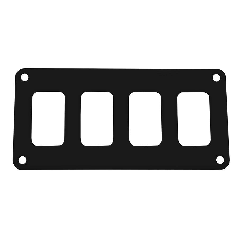 Pacer Switch Panel - 4 Switch  1 Row - 5.5" x 2.75" - Black Powder Coated Aluminum [PSC-41-BK] - Twin Screws Marine Service