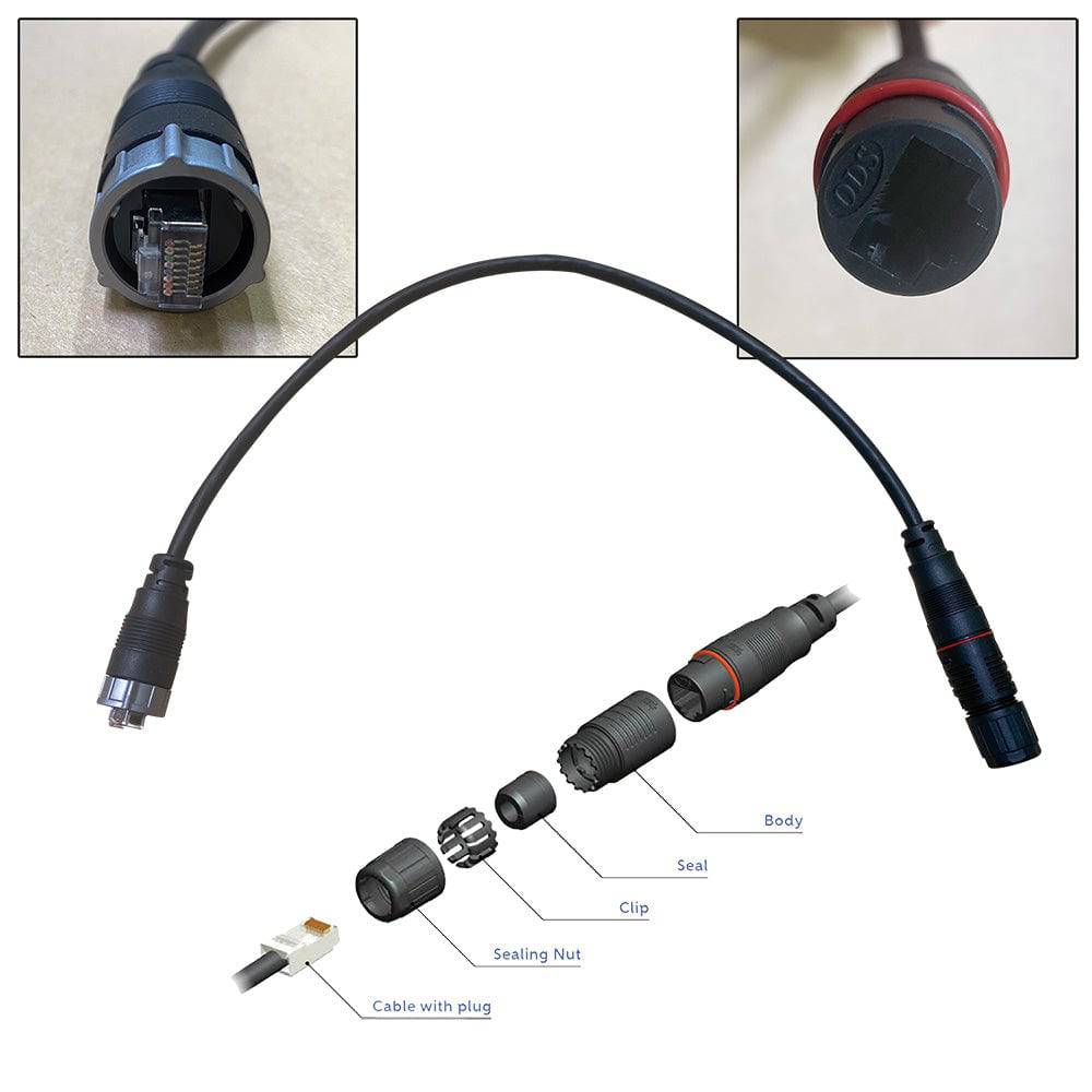Furuno RJ45 to HUB102 Cable 0.5M Waterproof RJ45 (M) to RJ45 Adapter [WRJ-ADP-05M] - Twin Screws Marine Service