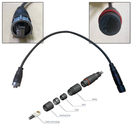 Furuno RJ45 to HUB102 Cable 0.5M Waterproof RJ45 (M) to RJ45 Adapter [WRJ-ADP-05M] - Twin Screws Marine Service