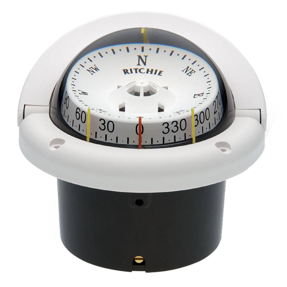 Ritchie HF-743W Helmsman Compass - Flush Mount - White [HF-743W] - Twin Screws Marine Service