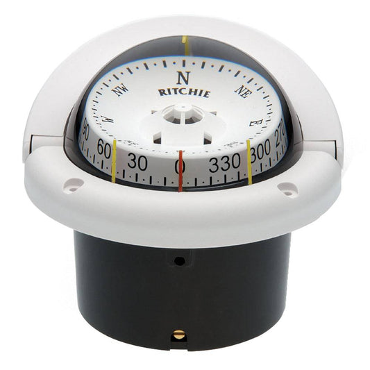 Ritchie HF-743W Helmsman Compass - Flush Mount - White [HF-743W] - Twin Screws Marine Service