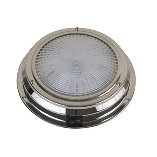 Scandvik LED Dome Light - Traditional - Stainless Steel - 5.5" - 12V [41324P] - Twin Screws Marine Service