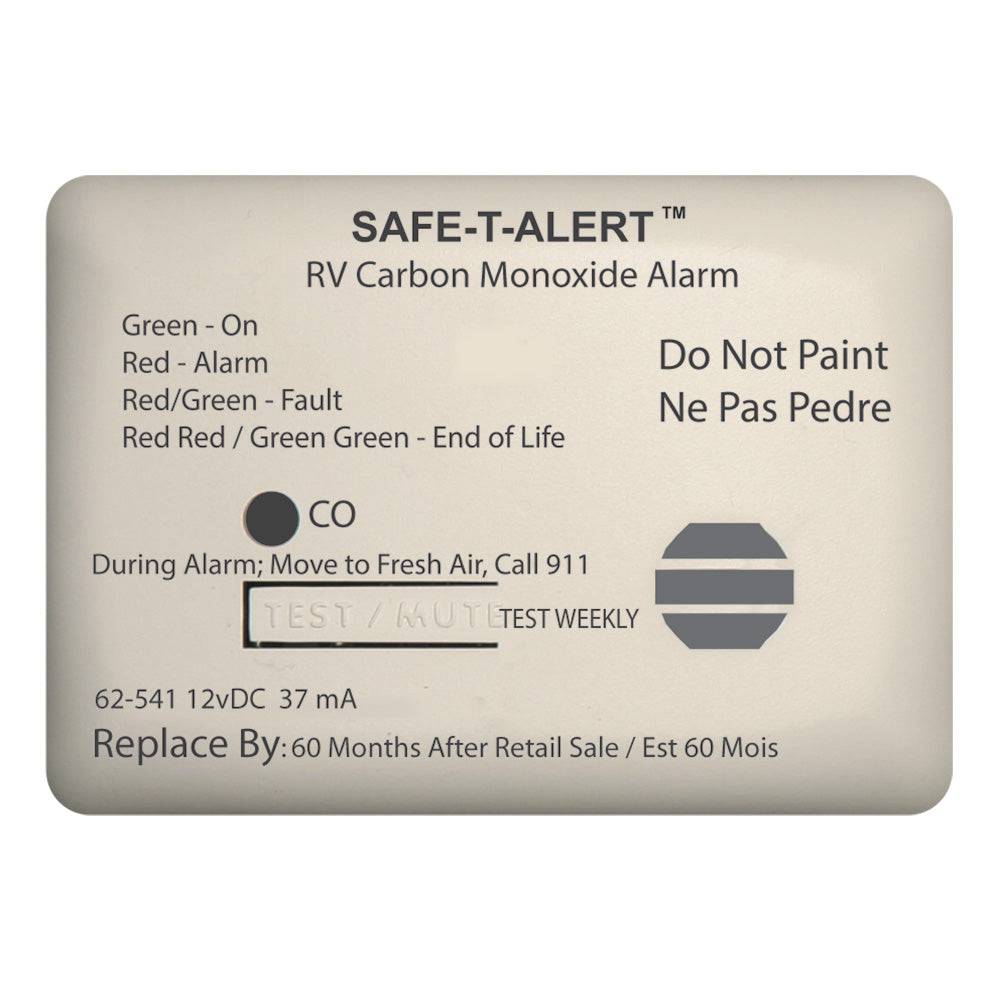Safe-T-Alert 62 Series Carbon Monoxide Alarm - 12V - RV Surface Mount - White [62-541-WT] - Twin Screws Marine Service
