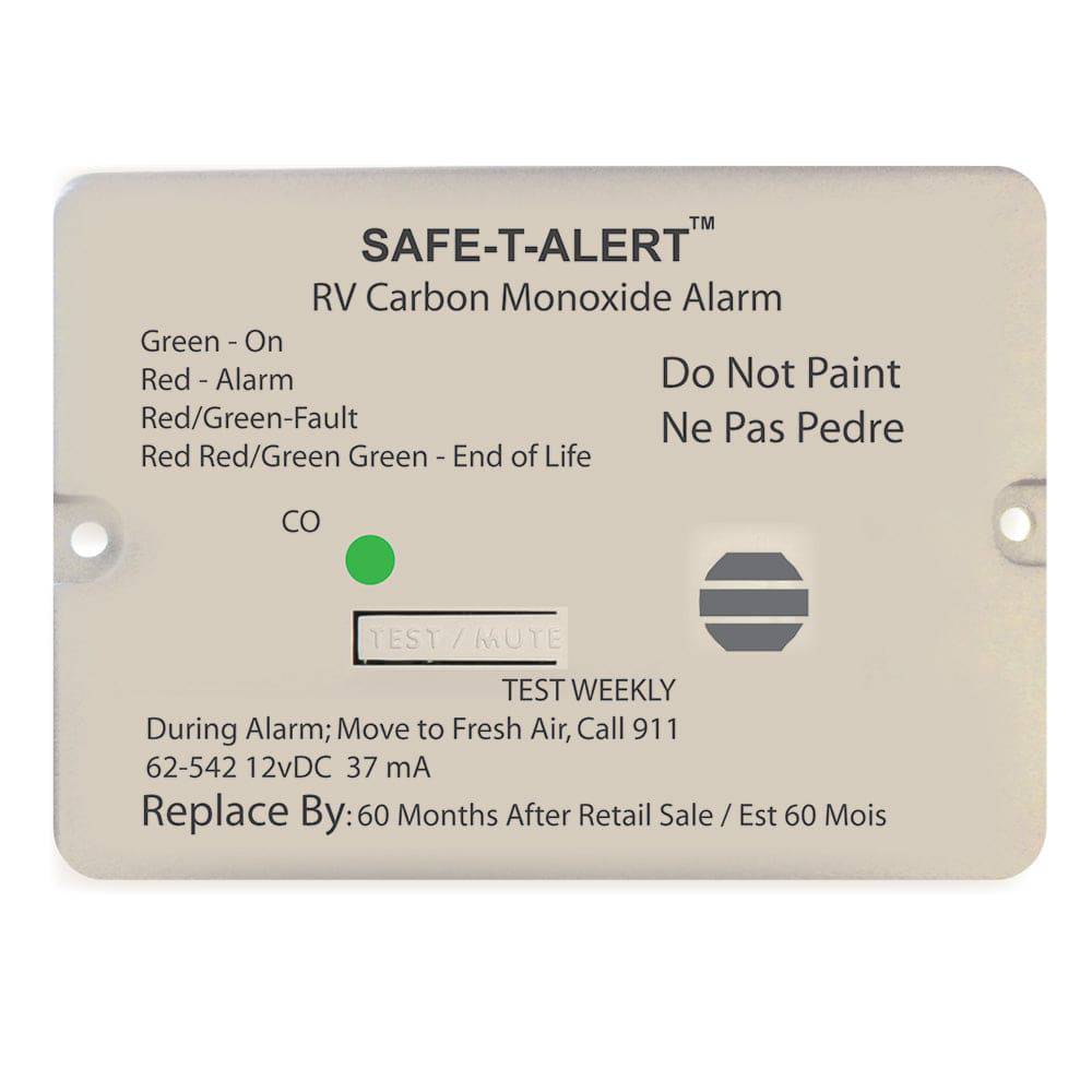 Safe-T-Alert 62 Series Carbon Monoxide Alarm - 12V - RV Flush Mount - White [62-542-WT] - Twin Screws Marine Service