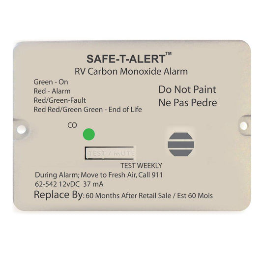 Safe-T-Alert 62 Series Carbon Monoxide Alarm - 12V - RV Flush Mount - White [62-542-WT] - Twin Screws Marine Service