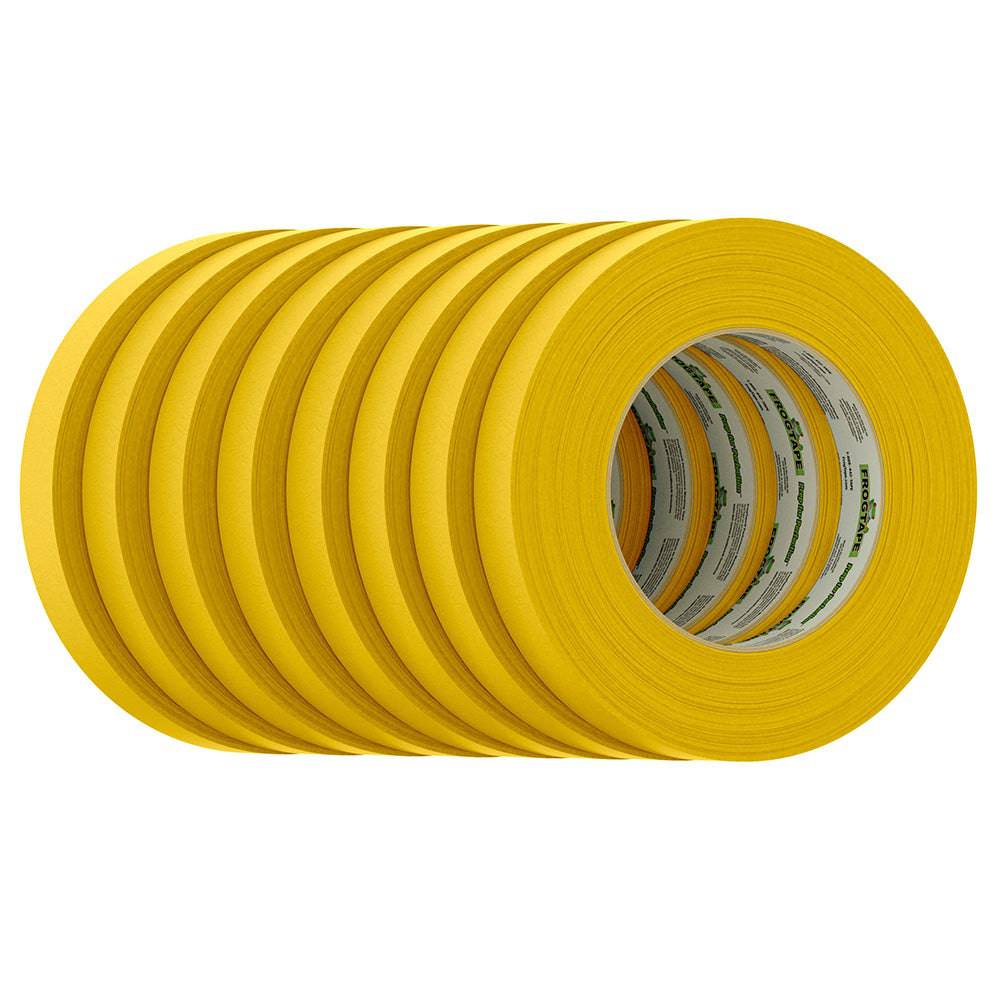 FrogTape CP 225 Medium-High Adhesion Masking Tape - 18MM x 55M x 8-Pack - Gold - Rated for 225F [105545] - Twin Screws Marine Service