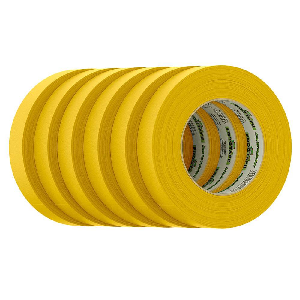 FrogTape CP 225 Medium-High Adhesion Masking Tape - 24MM x 55M x 6-Pack - Gold - Rated for 225F [105320] - Twin Screws Marine Service