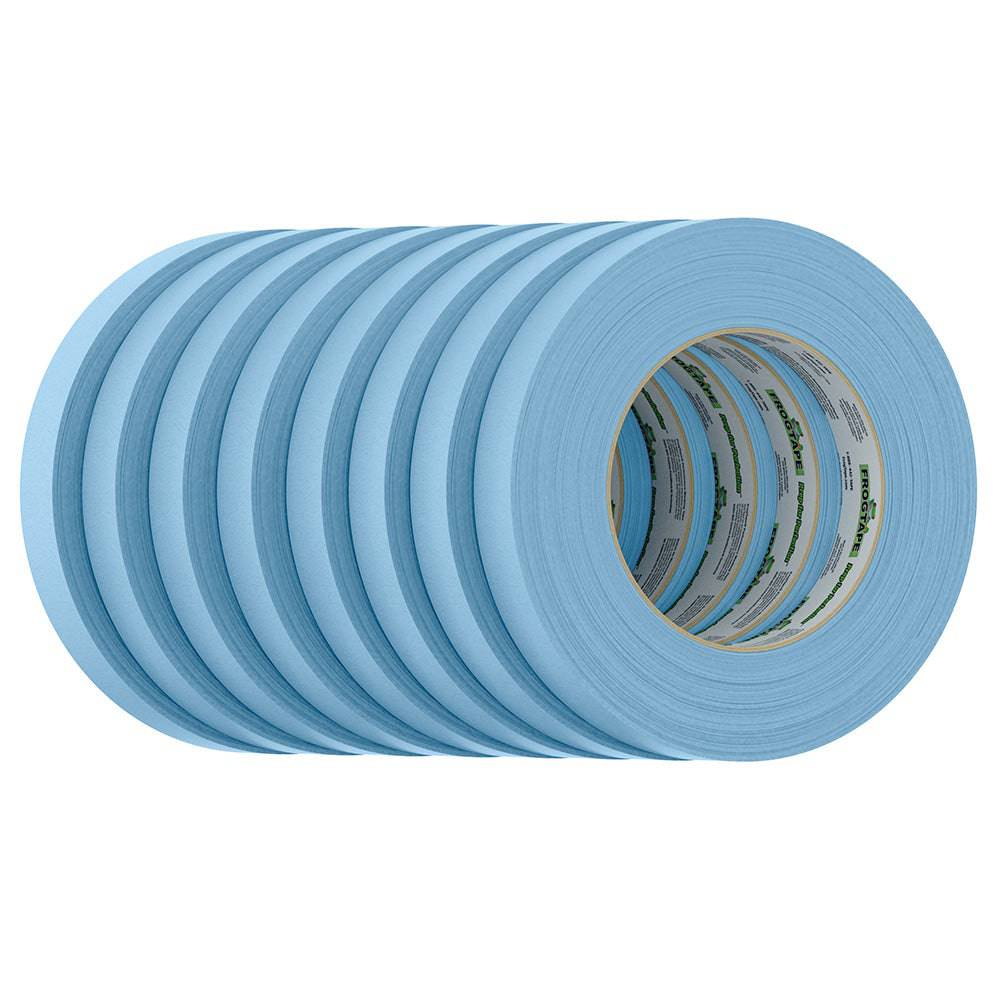 FrogTape CP 250 Medium-High Adhesion Masking Tape - 18MM x 55M x 8-Pack - Light Blue - Rated for 250F [105770] - Twin Screws Marine Service