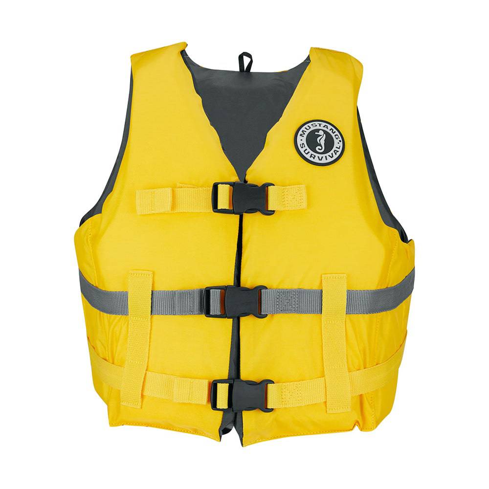 Mustang Livery Foam Vest - XS/S - Yellow [MV7010-25-XS/S] - Twin Screws Marine Service