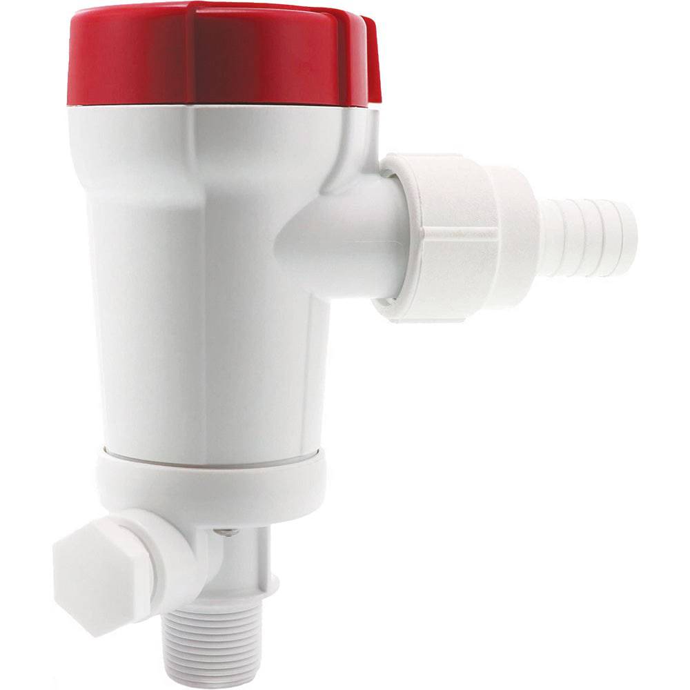 Rule 500 GPH Livewell Pump Straight Seacock Inlet [601FC] - Twin Screws Marine Service