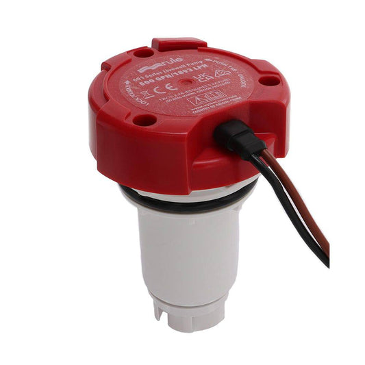 Rule 500 GPH Livewell Pump Replacement Motor Cartridge [65DR] - Twin Screws Marine Service