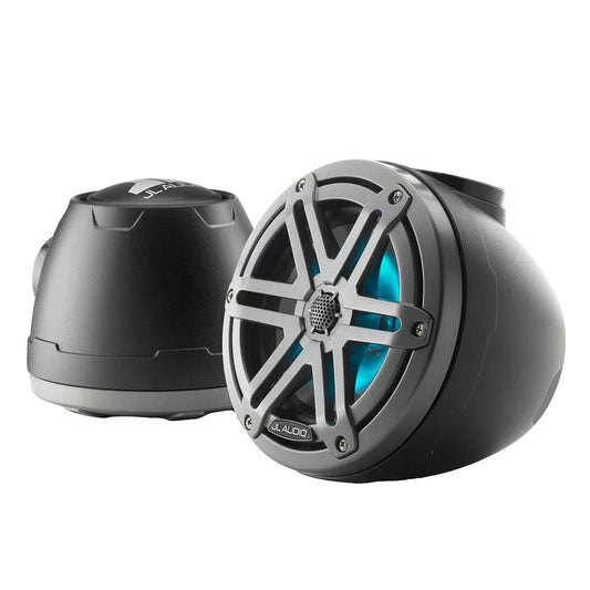 JL Audio M3 VeX Series 6.5" Enclosed Coaxial Speakers w/RGB LED Lighting  Gray Metallic Sports Grilles - M3-650VEX-Mb-S-Gm-i [010-03259-00] - Twin Screws Marine Service