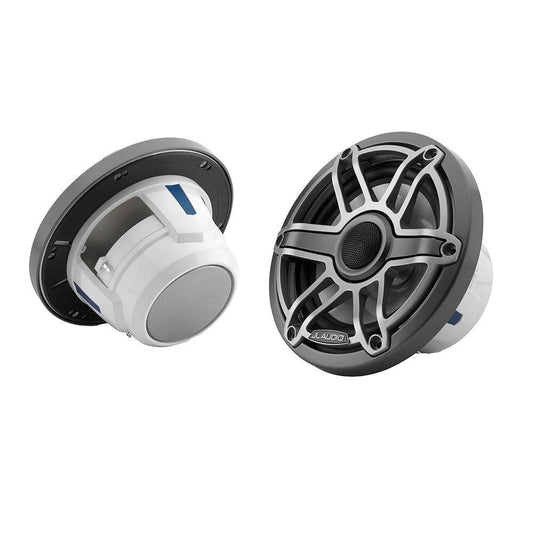 JL Audio M6 Series 6.5" Marine Coaxial Speakers w/Titanium Sport Grille - M6-650X-S-GmTi [010-03091-00] - Twin Screws Marine Service