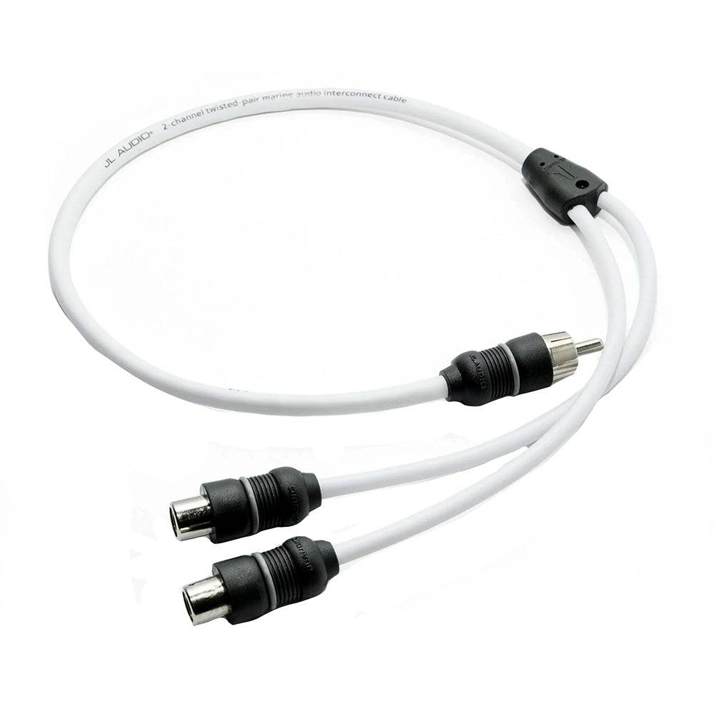 JL Audio 2 Channel Marine Audio Y-Adaptor 1 Male Plug to 2 Female Jacks - XMD-WHTAICY-1M2F [010-13553-00] - Twin Screws Marine Service