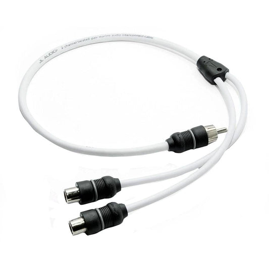 JL Audio 2 Channel Marine Audio Y-Adaptor 1 Male Plug to 2 Female Jacks - XMD-WHTAICY-1M2F [010-13553-00] - Twin Screws Marine Service