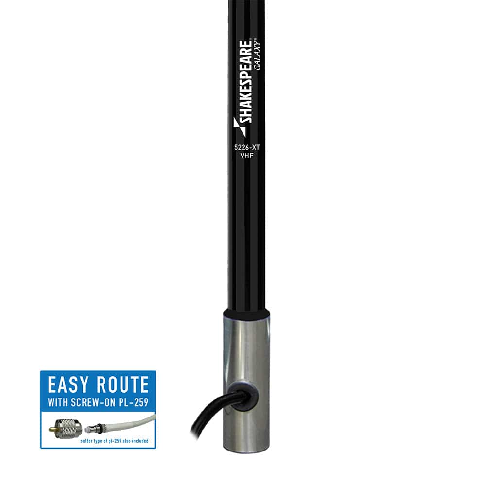Shakespeare Galaxy 5226-XT 8' Black VHF Antenna - 6dB Gain [5226-XT] - Twin Screws Marine Service
