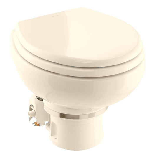 Dometic MasterFlush 7160 Bone Electric Macerating Toilet w/Orbit Base - Raw Water - 12V [9610007276] - Twin Screws Marine Service