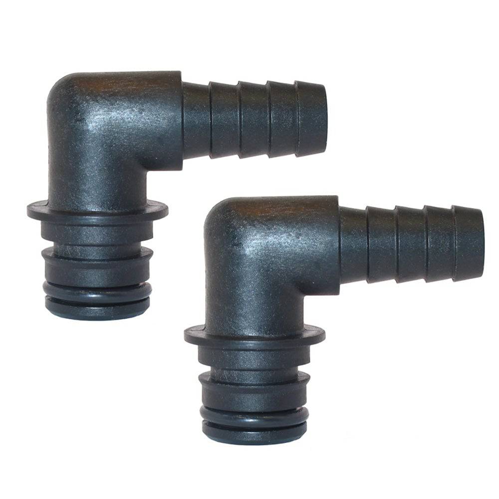 Jabsco Port Kit 90-Degree Elbow 1/2" Hose Fitting - Pair [30651-1000] - Twin Screws Marine Service