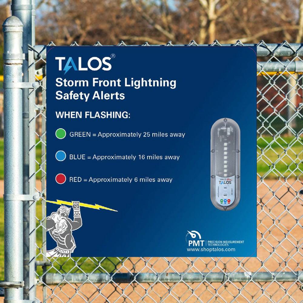 TALOS Standard Lightning Detector w/18"x24" Safety Information Sign [SFD-1824P-MTB] - Twin Screws Marine Service